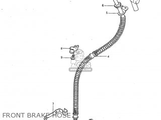 FRONT BRAKE HOSE - GS450L 1983 (D) USA (E03)