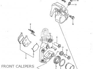 FRONT CALIPERS - GS450L 1983 (D) USA (E03)