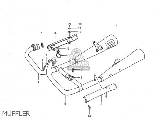 MUFFLER - GS450L 1983 (D) USA (E03)