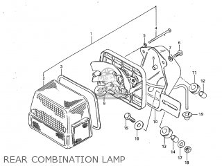 REAR COMBINATION LAMP - GS450L 1983 (D) USA (E03)