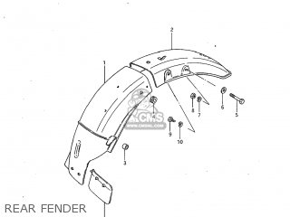 REAR FENDER - GS450L 1983 (D) USA (E03)