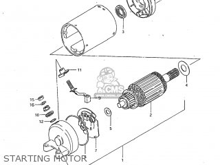 STARTING MOTOR - GS450L 1983 (D) USA (E03)