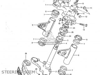 STEERING STEM - GS450L 1983 (D) USA (E03)