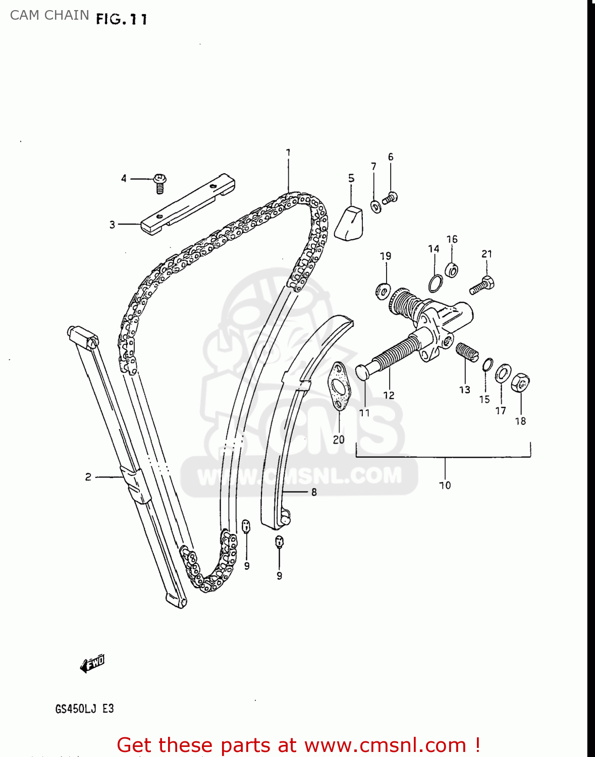 CAM CHAIN GS450L 1985 (F) USA (E03)