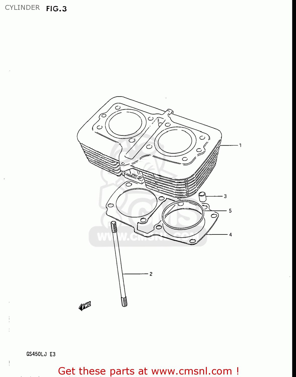 CYLINDER GS450L 1985 (F) USA (E03)