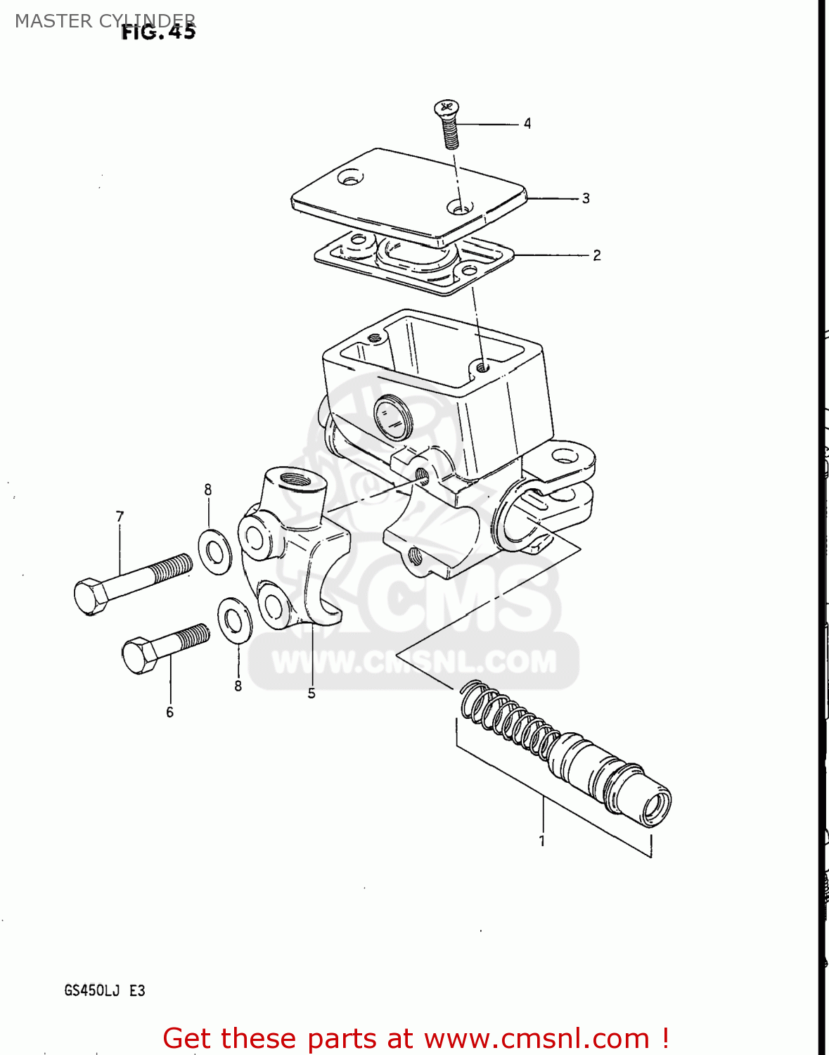 MASTER CYLINDER GS450L 1985 (F) USA (E03)