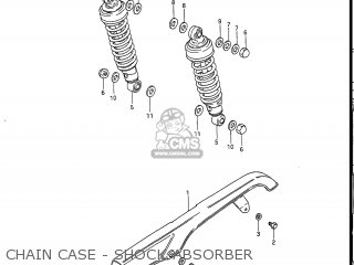 CHAIN CASE - SHOCK ABSORBER - GS450L 1985 (F) USA (E03)