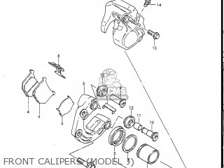 FRONT CALIPERS (MODEL J) - GS450L 1985 (F) USA (E03)