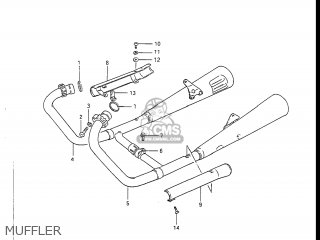 MUFFLER - GS450L 1985 (F) USA (E03)
