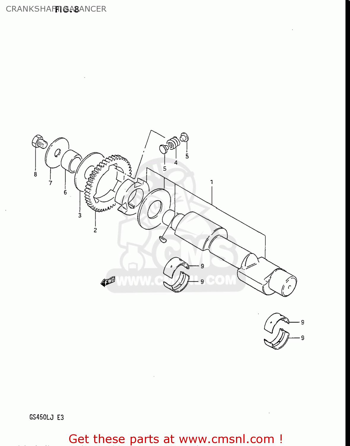 CRANKSHAFT BALANCER GS450L 1986 (G) USA (E03)