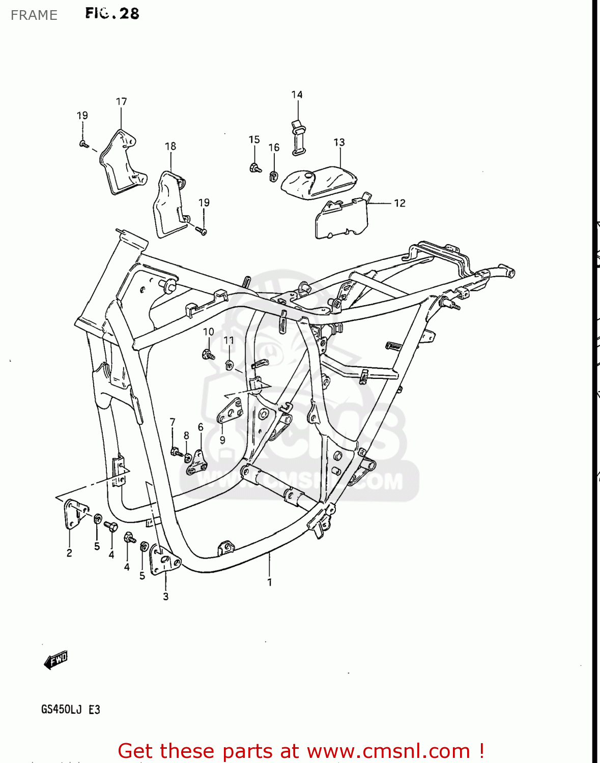 FRAME GS450L 1986 (G) USA (E03)