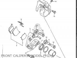FRONT CALIPERS (MODEL F/G/H) - GS450L 1986 (G) USA (E03)