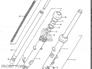 FRONT FORK - GS450L 1986 (G) USA (E03)