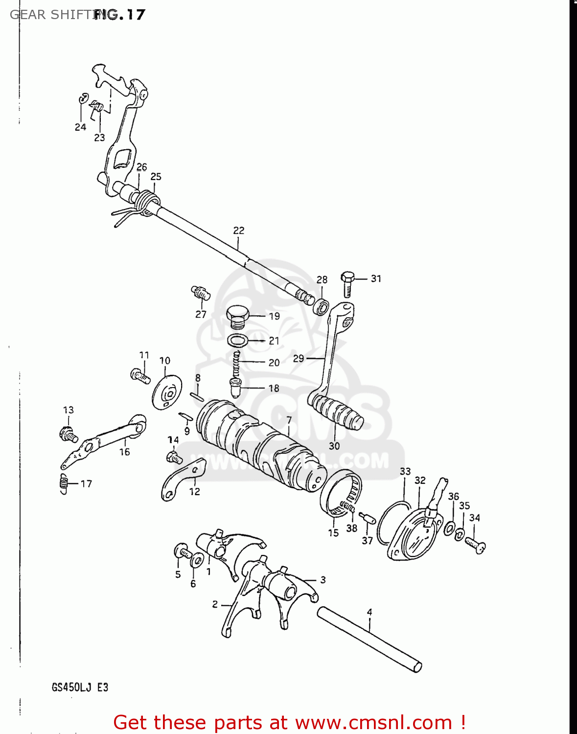 GEAR SHIFTING GS450L 1987 (H) USA (E03)