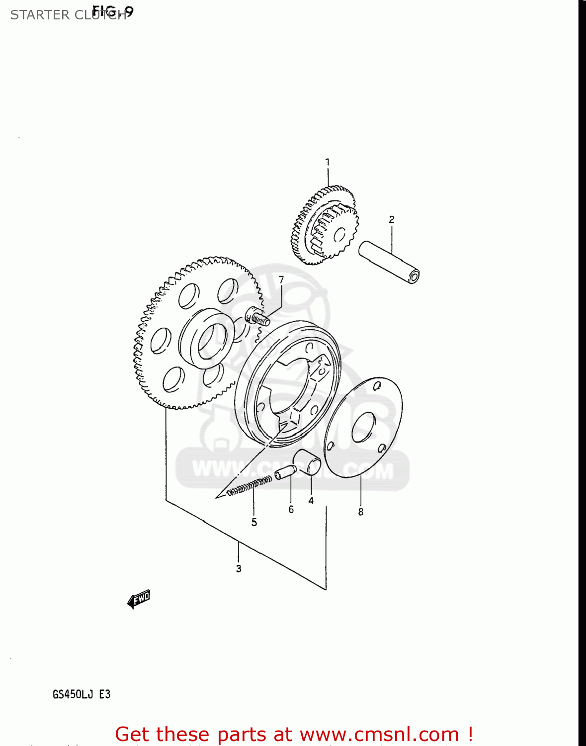 STARTER CLUTCH GS450L 1987 (H) USA (E03)