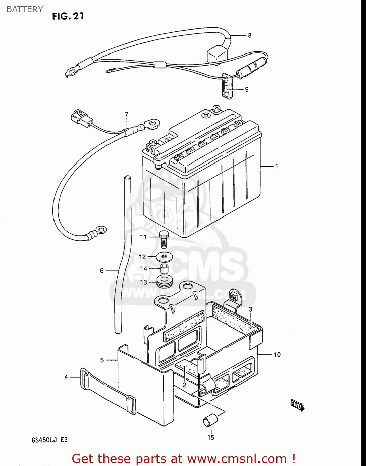 BATTERY GS450L 1988 (J) USA (E03)