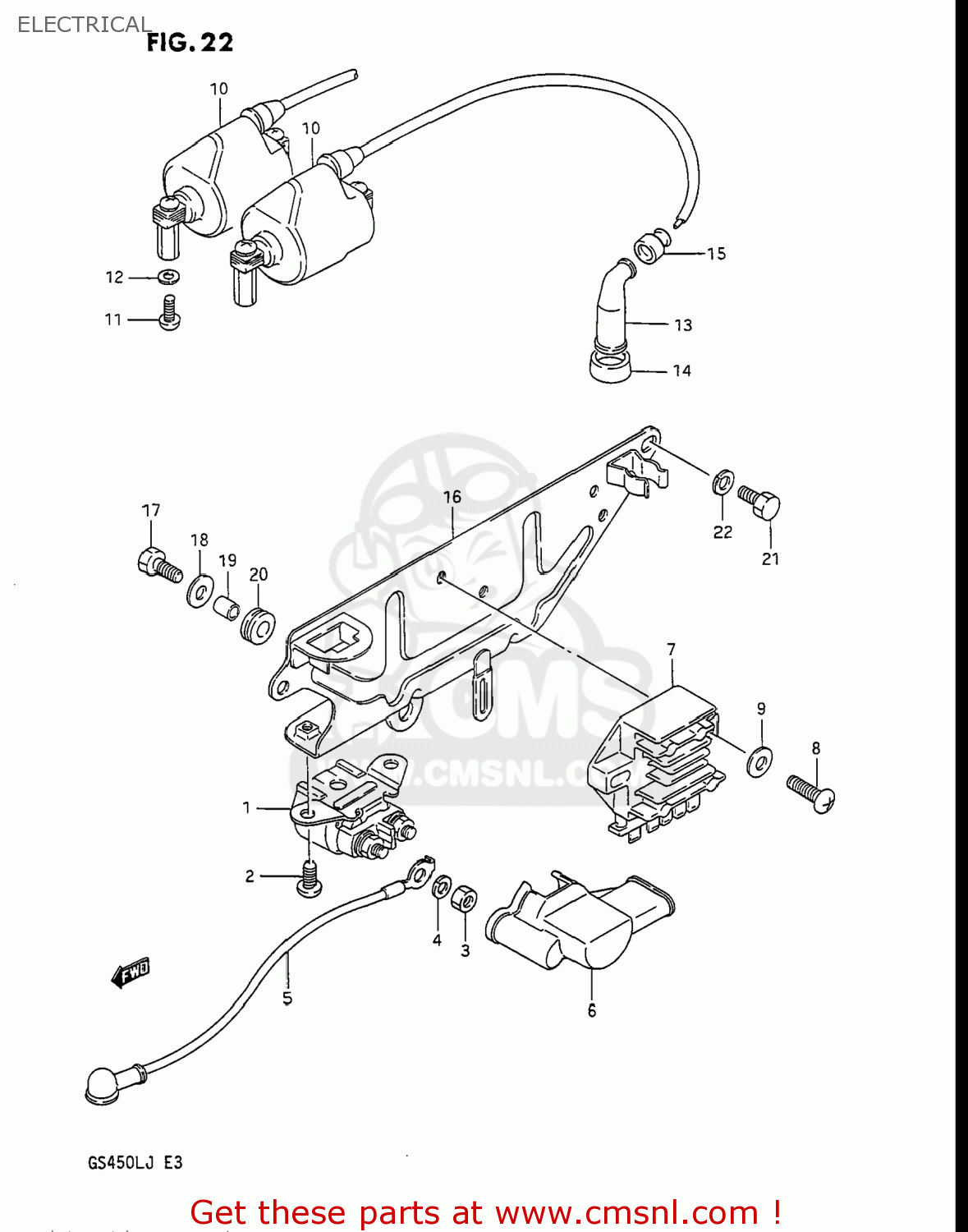 ELECTRICAL GS450L 1988 (J) USA (E03)