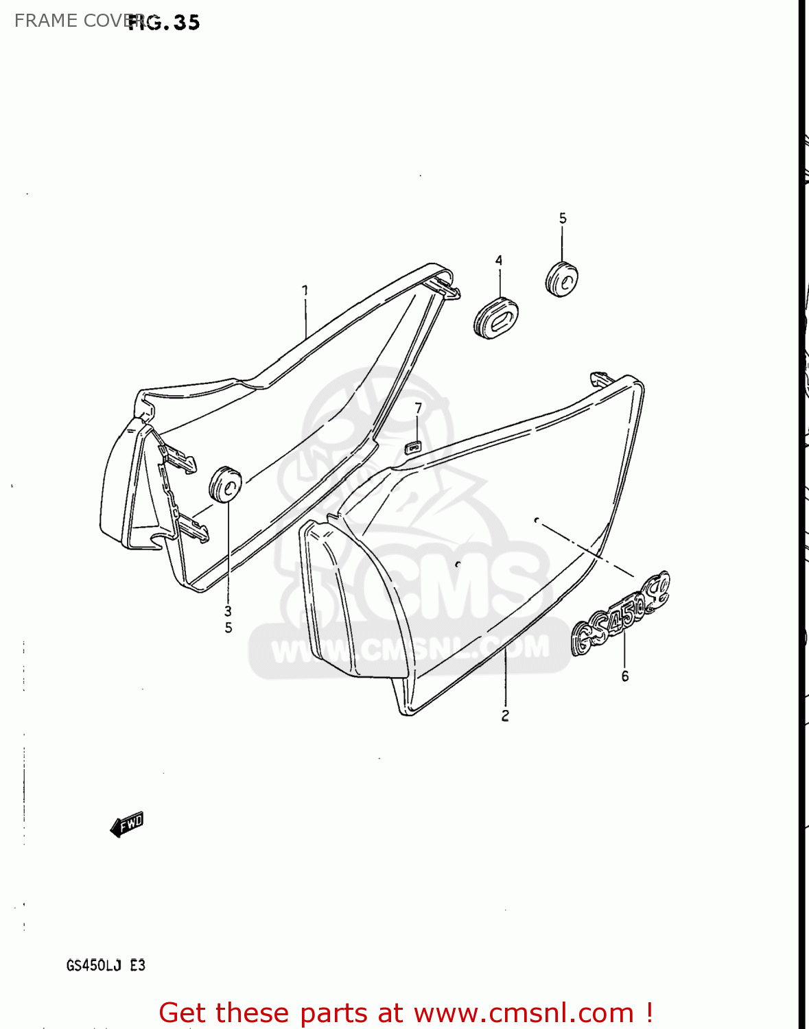 FRAME COVER GS450L 1988 (J) USA (E03)
