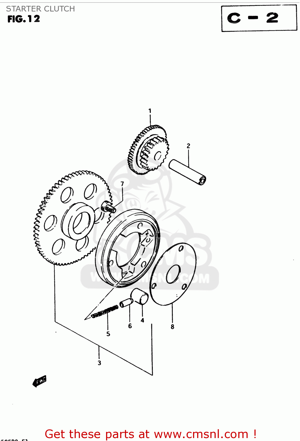 STARTER CLUTCH GS450S 1982 (D) GENERAL EXPORT (E01)