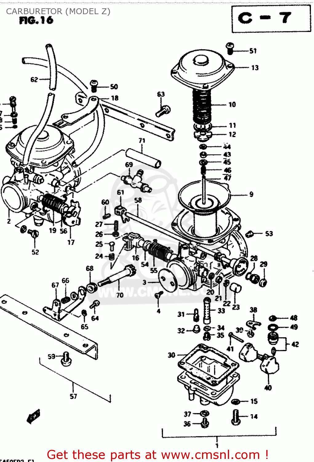 CARBURETOR (MODEL Z) GS450S 1982 (D) GENERAL EXPORT (E01)