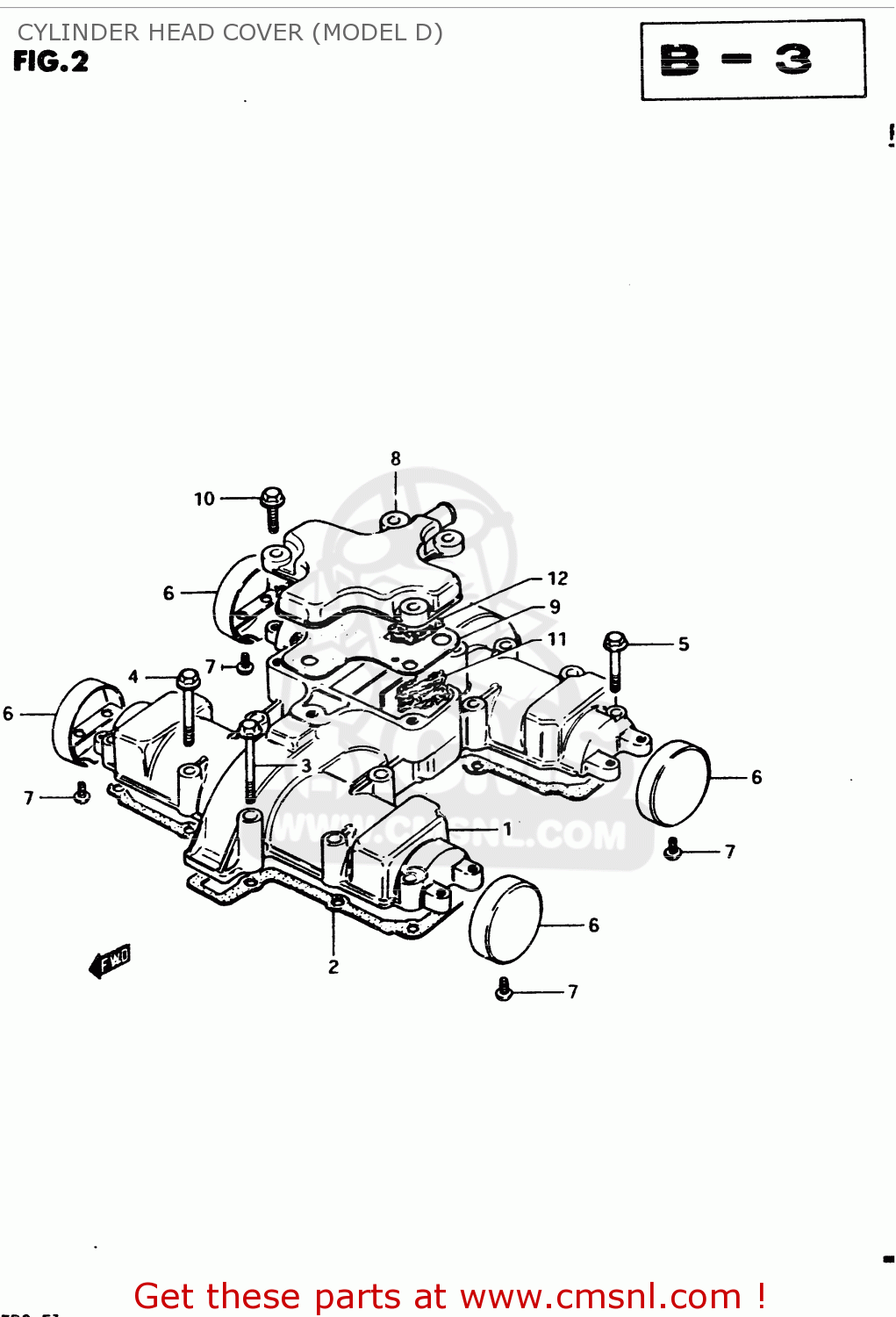 CYLINDER HEAD COVER (MODEL D) GS450S 1982 (D) GENERAL EXPORT (E01)