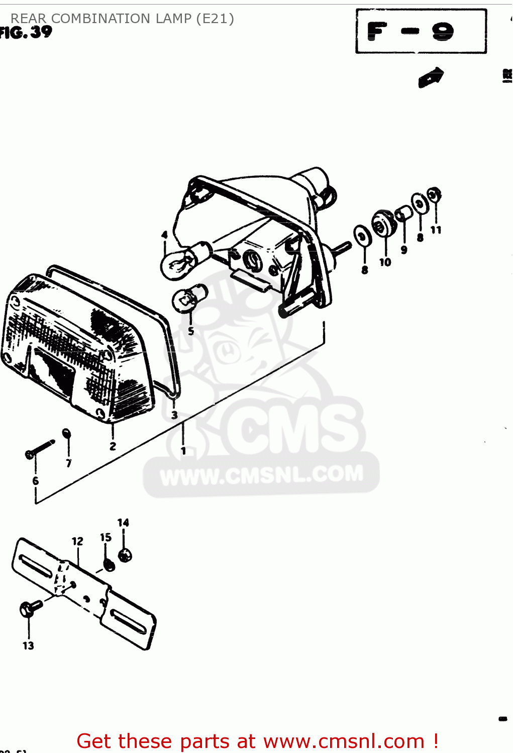 REAR COMBINATION LAMP (E21) GS450S 1982 (D) GENERAL EXPORT (E01)