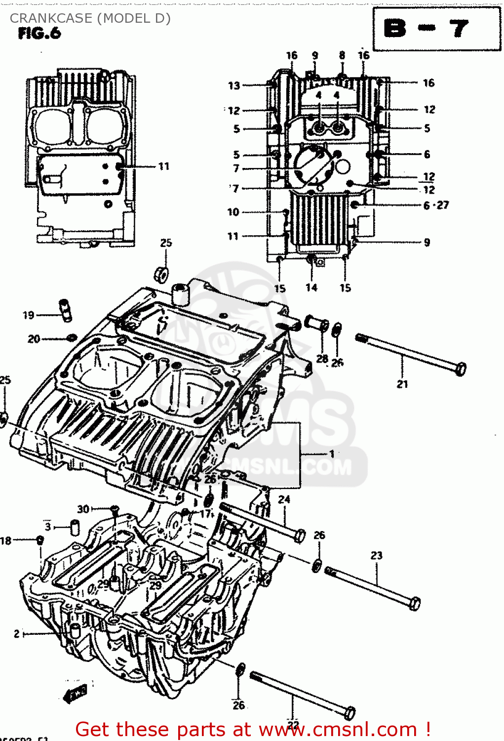 CRANKCASE (MODEL D) GS450S 1982 (D) GENERAL EXPORT (E01)