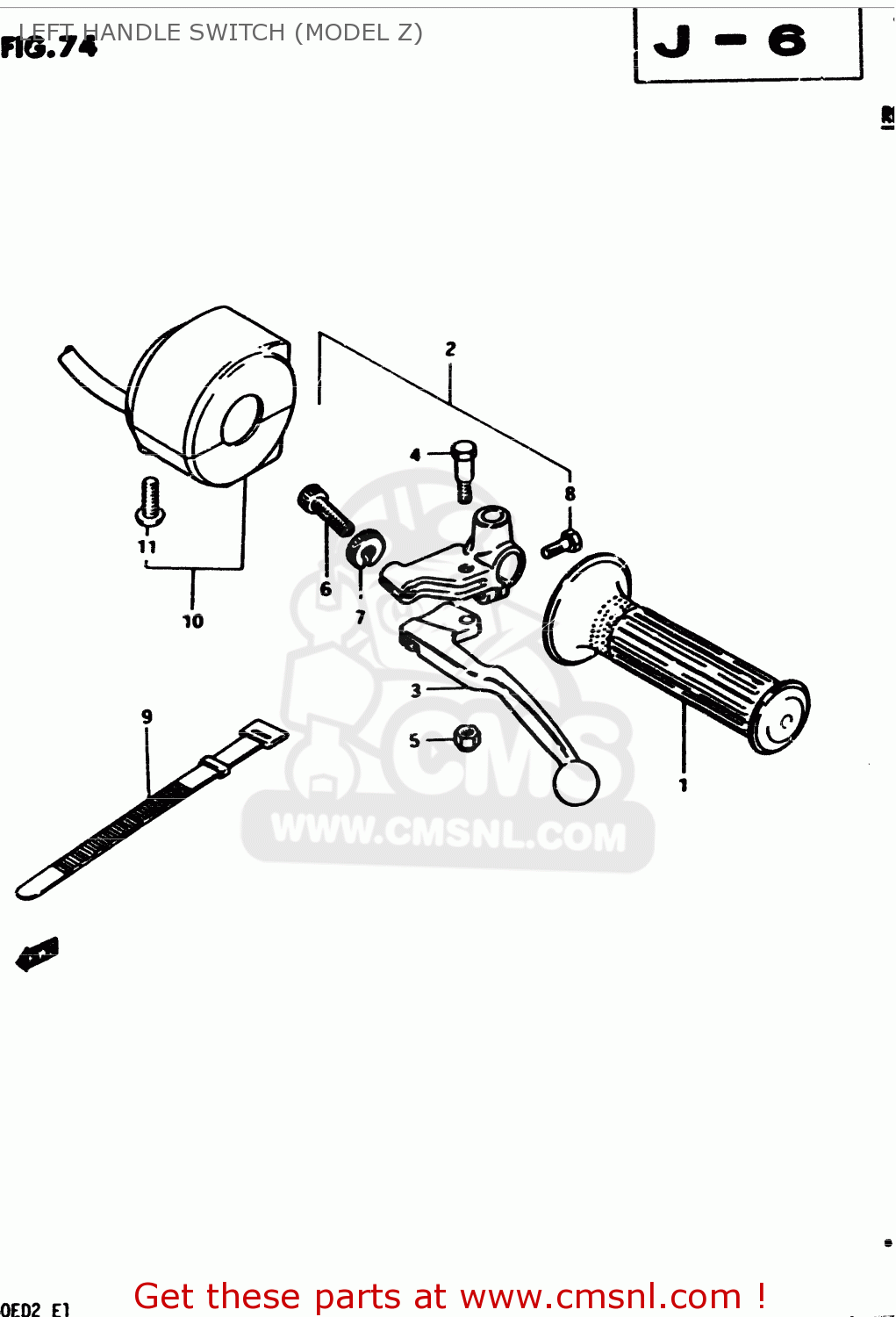 LEFT HANDLE SWITCH (MODEL Z) GS450S 1982 (D) GENERAL EXPORT (E01)