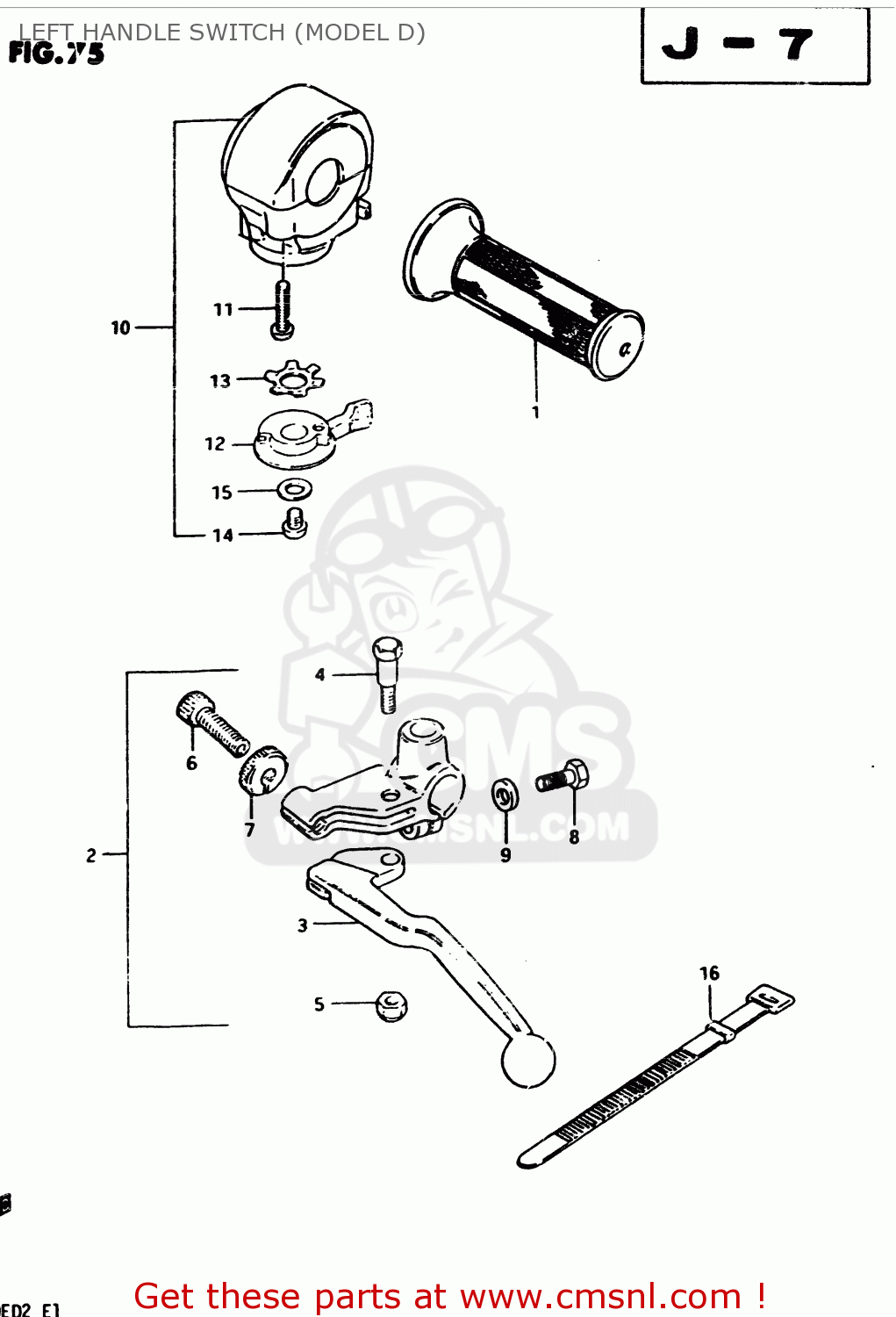 LEFT HANDLE SWITCH (MODEL D) GS450S 1982 (D) GENERAL EXPORT (E01)