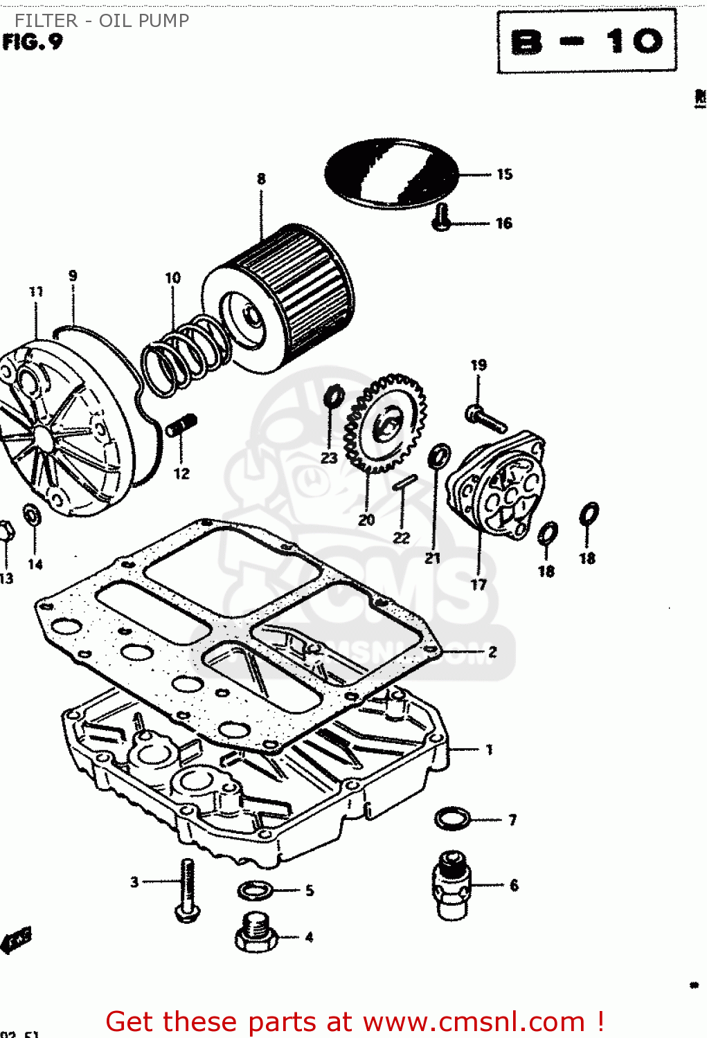 FILTER - OIL PUMP GS450S 1982 (D) GENERAL EXPORT (E01)
