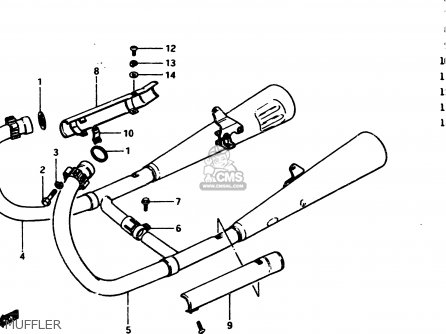 MUFFLER - GS450S 1982 (D) GENERAL EXPORT (E01)