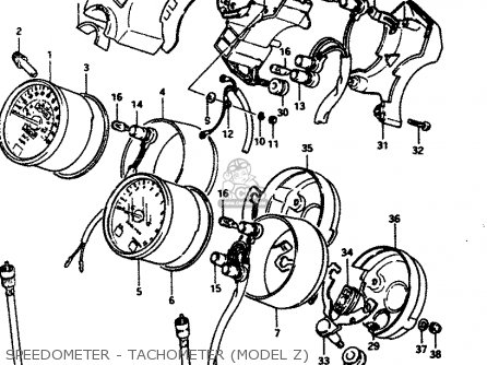 SPEEDOMETER - TACHOMETER (MODEL Z) - GS450S 1982 (D) GENERAL EXPORT (E01)