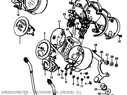 SPEEDOMETER - TACHOMETER (MODEL D) - GS450S 1982 (D) GENERAL EXPORT (E01)