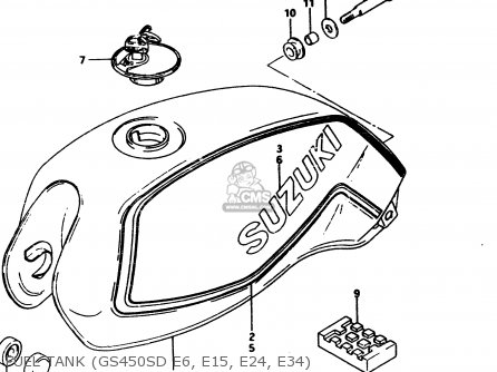 FUEL TANK (GS450SD E6, E15, E24, E34) - GS450S 1982 (D) GENERAL EXPORT (E01)