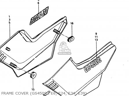 FRAME COVER (GS450SZ E6, E24, E34, E39) - GS450S 1982 (D) GENERAL EXPORT (E01)