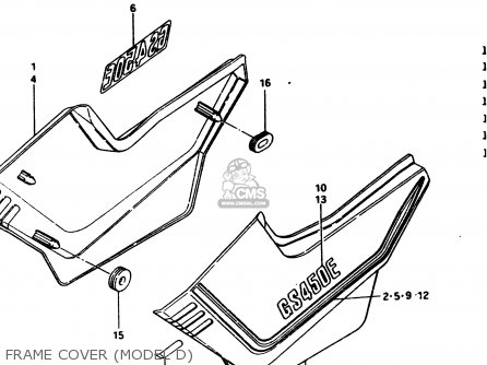 FRAME COVER (MODEL D) - GS450S 1982 (D) GENERAL EXPORT (E01)
