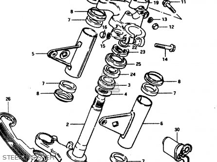 STEERING STEM - GS450S 1982 (D) GENERAL EXPORT (E01)