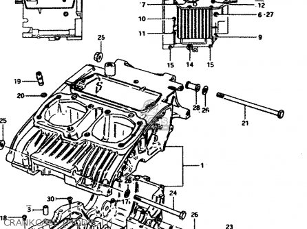 CRANKCASE (MODEL D) - GS450S 1982 (D) GENERAL EXPORT (E01)