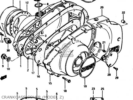 CRANKCASE COVER (MODEL Z) - GS450S 1982 (D) GENERAL EXPORT (E01)