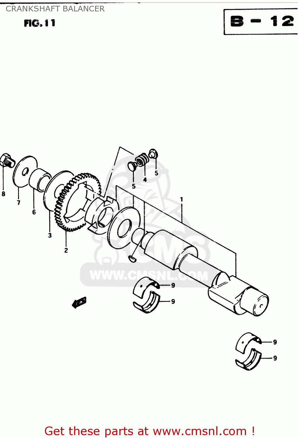 CRANKSHAFT BALANCER GS450S 1982 (Z) GENERAL EXPORT (E01)