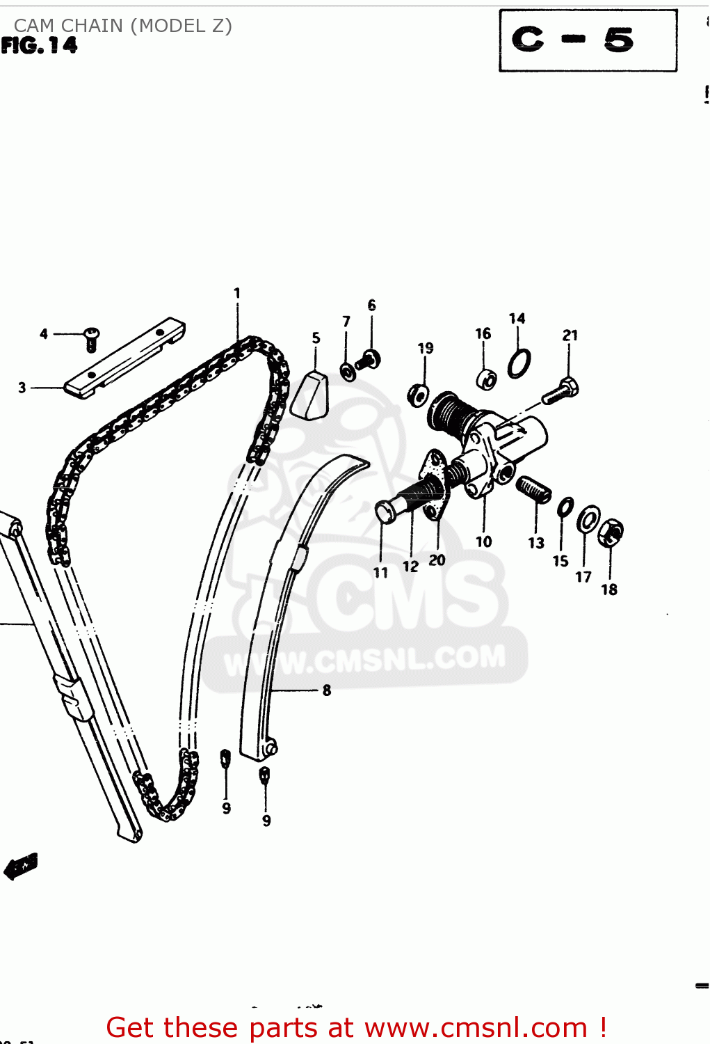 CAM CHAIN (MODEL Z) GS450S 1982 (Z) GENERAL EXPORT (E01)