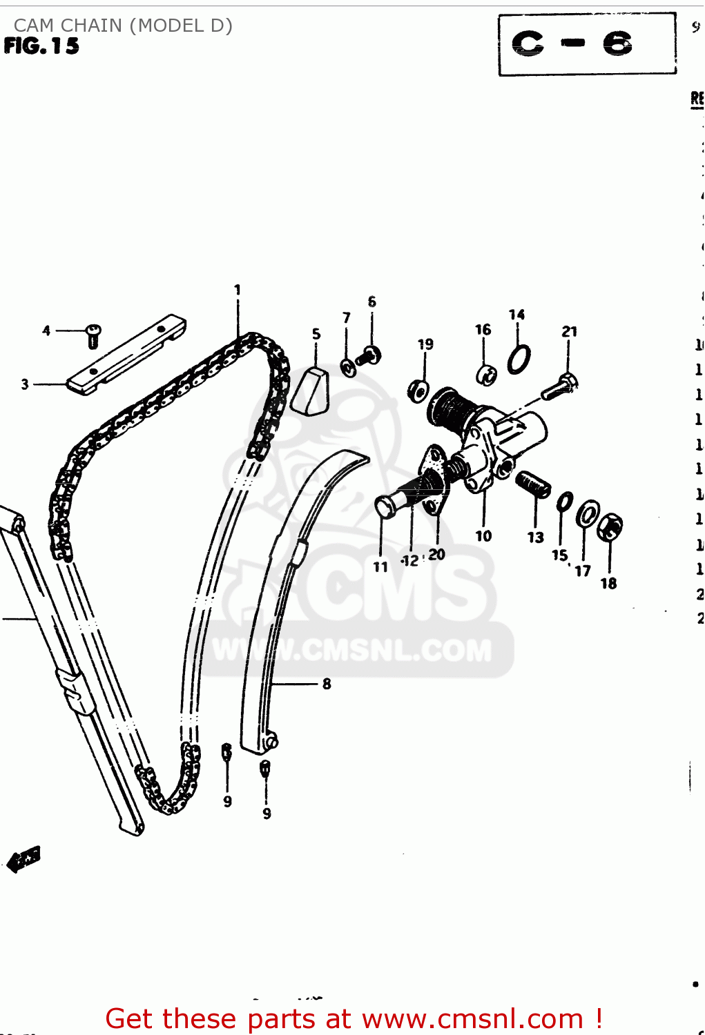 CAM CHAIN (MODEL D) GS450S 1982 (Z) GENERAL EXPORT (E01)