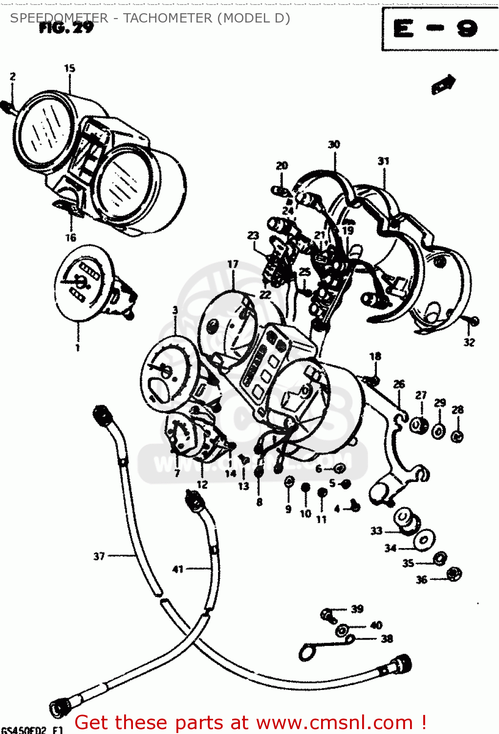 SPEEDOMETER - TACHOMETER (MODEL D) GS450S 1982 (Z) GENERAL EXPORT (E01)