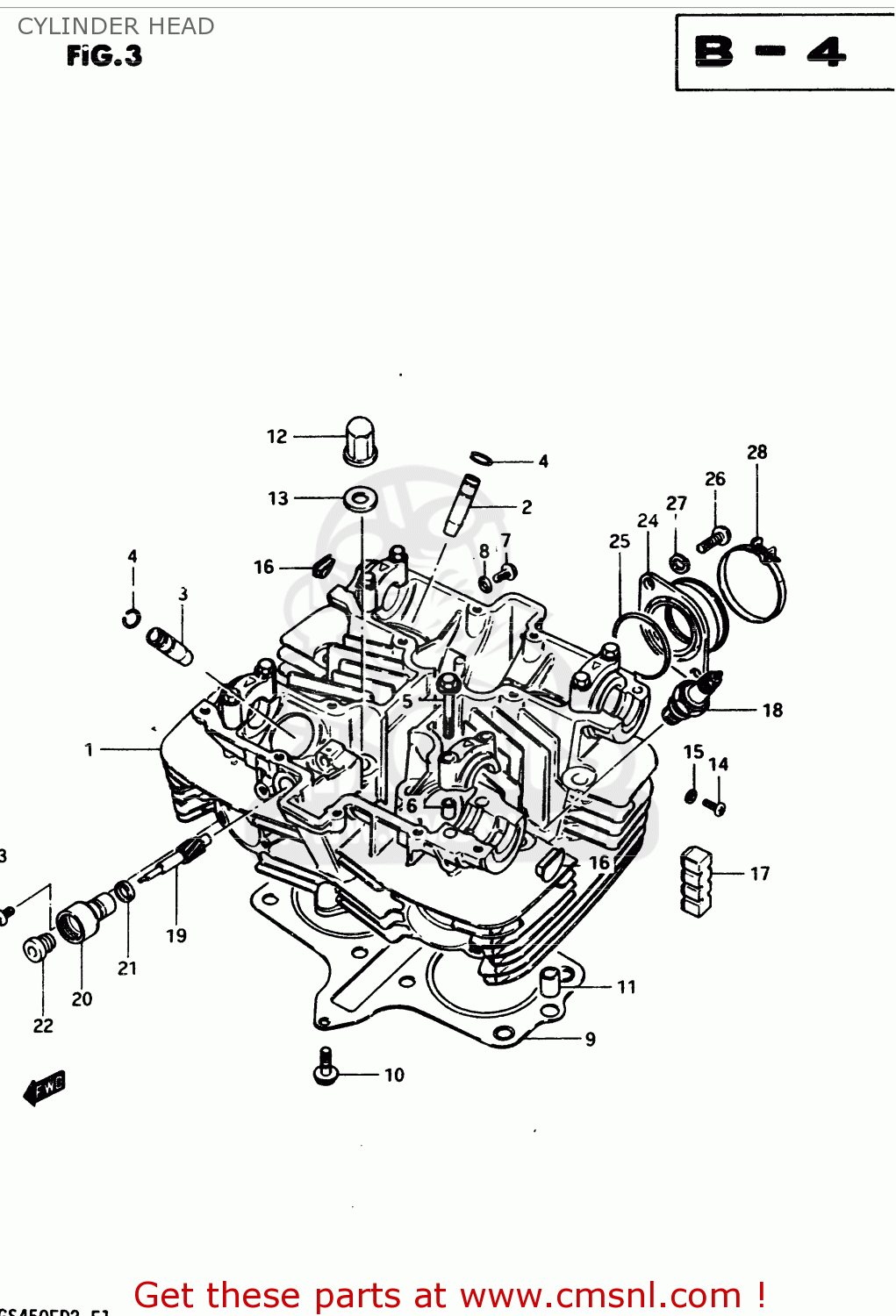 CYLINDER HEAD GS450S 1982 (Z) GENERAL EXPORT (E01)