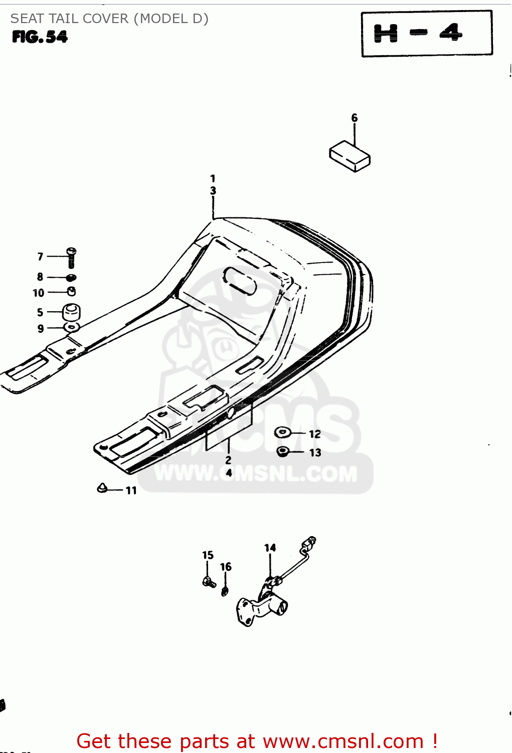 SEAT TAIL COVER (MODEL D) GS450S 1982 (Z) GENERAL EXPORT (E01)