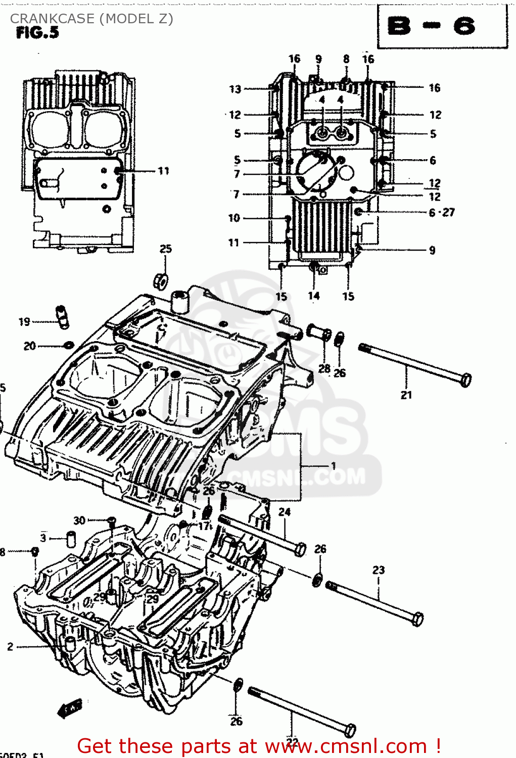 CRANKCASE (MODEL Z) GS450S 1982 (Z) GENERAL EXPORT (E01)