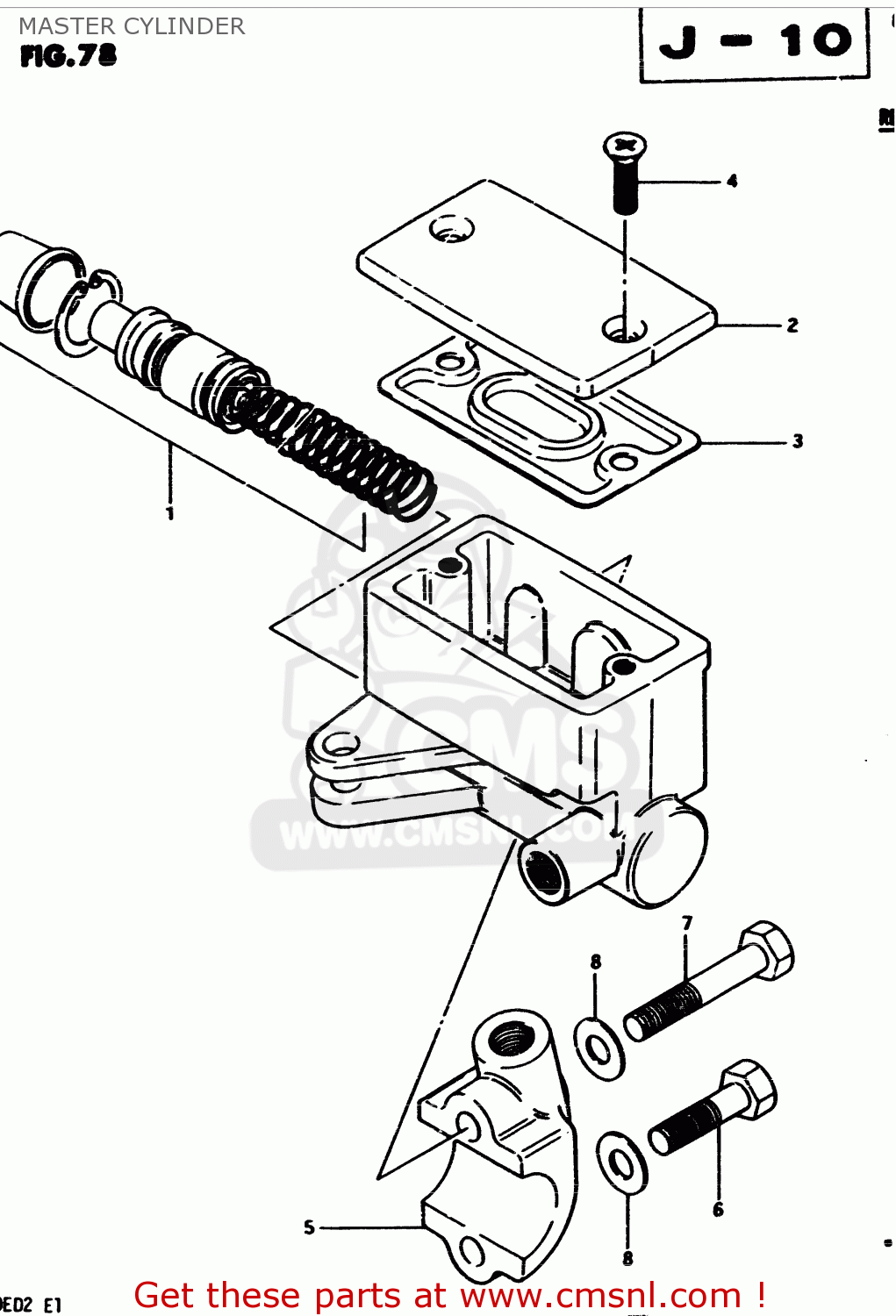 MASTER CYLINDER GS450S 1982 (Z) GENERAL EXPORT (E01)