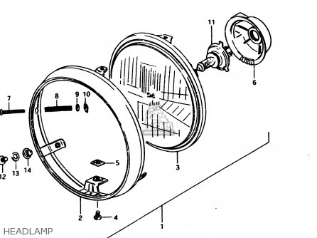 HEADLAMP - GS450S 1982 (Z) GENERAL EXPORT (E01)