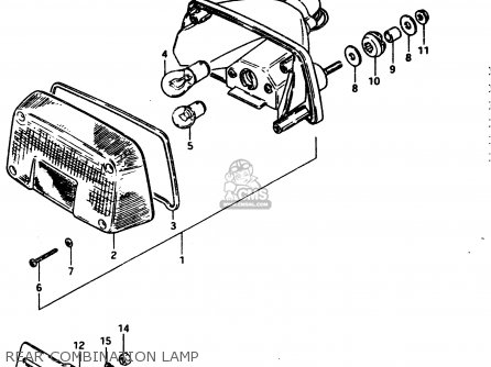 REAR COMBINATION LAMP - GS450S 1982 (Z) GENERAL EXPORT (E01)