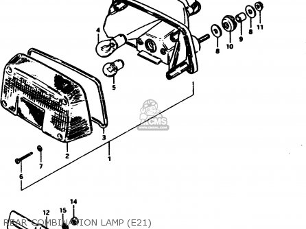 REAR COMBINATION LAMP (E21) - GS450S 1982 (Z) GENERAL EXPORT (E01)